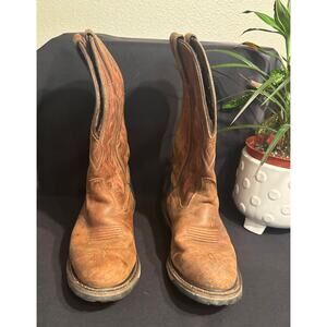 Men’s JUSTIN Cochise Brown Leather Work Western Cowboy Boots WK4644 size 8 8D